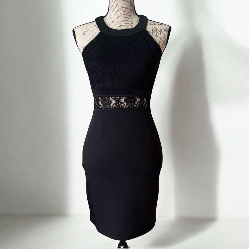 Black Cocktail Mini Dress for Women Size Small - Picture 5 of 10